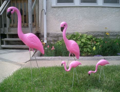 Family Of Pink Flamingos Retro Lawn Yard Art Ornament Set Family Of Pink Flamingos Retro Lawn Yard Art Ornament Set 4